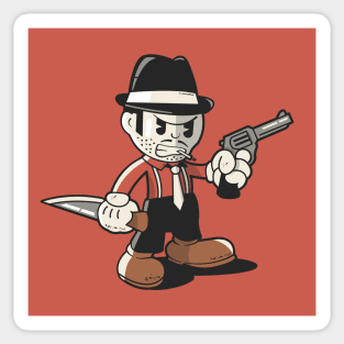 1920's Prohibition Mobster Mafia Gangster Sticker